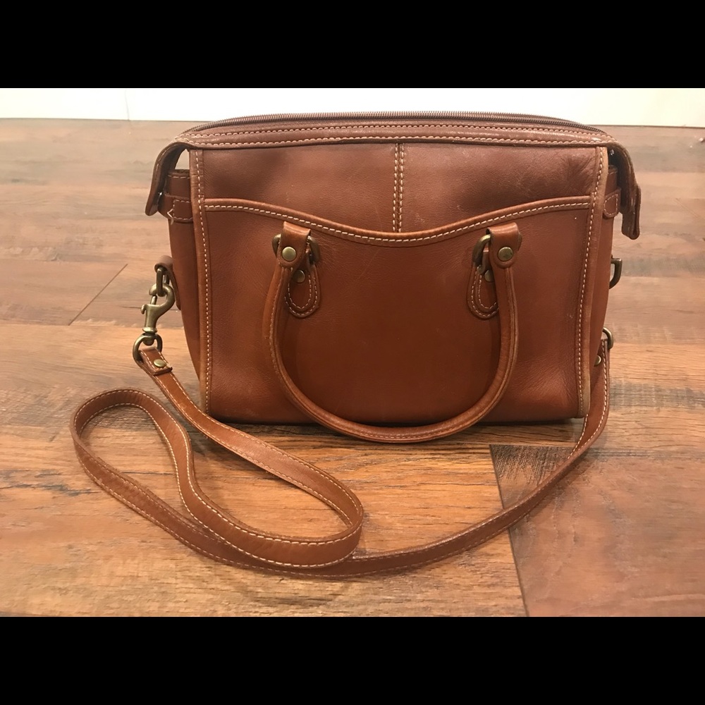 Liz Claiborne Vintage Saddle leather bag